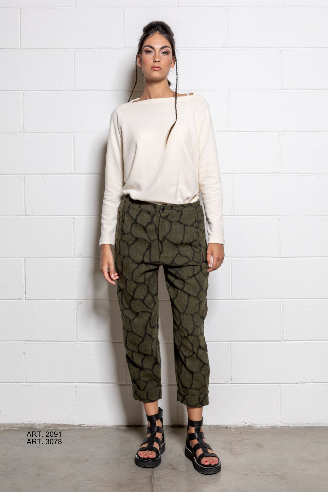 Patterned Trousers/ Grey