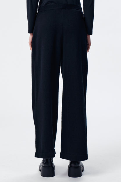 Black soft Flared Trouser