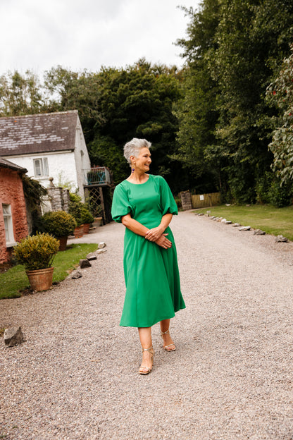 Flare Dress with puff ball Sleeve